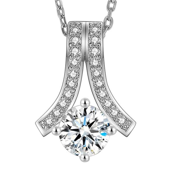 1 CT GRA CERTIFIED MOISSANITE 925 SILVER NECKLACE