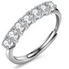 Image 1 : 5 PIECES MOISSANITE STONES BAND STYLE RING