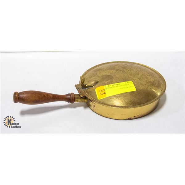 ANTIQUE BRASS BED WARMER