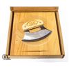 Image 1 : GREAT ALASKA ULU KNIFE & WOODEN STAND IN AN