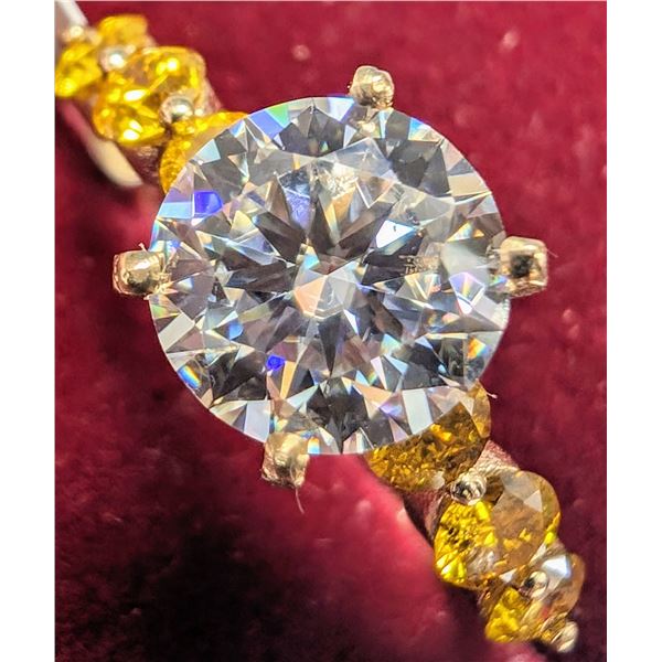 BZ1998-59A 10K 1.9G LAB DIAMOND 2.39CT RING