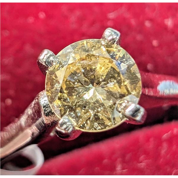 BZ1998-55A 14K 2G 0.5CT NATURAL DIAMOND RING