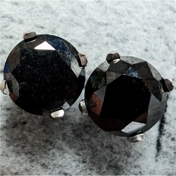 BZ1998-78A 14K 1G BLACK DIAMOND 1.88CT EARRINGS