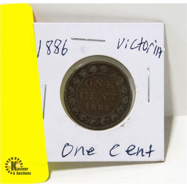 1886 VICTORIA ONE CENT COIN