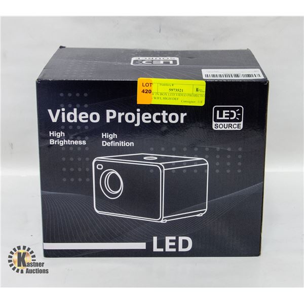 NEW IN BOX LED VIDEO PROJECTOR - 5G WIFI, HIGH DEF