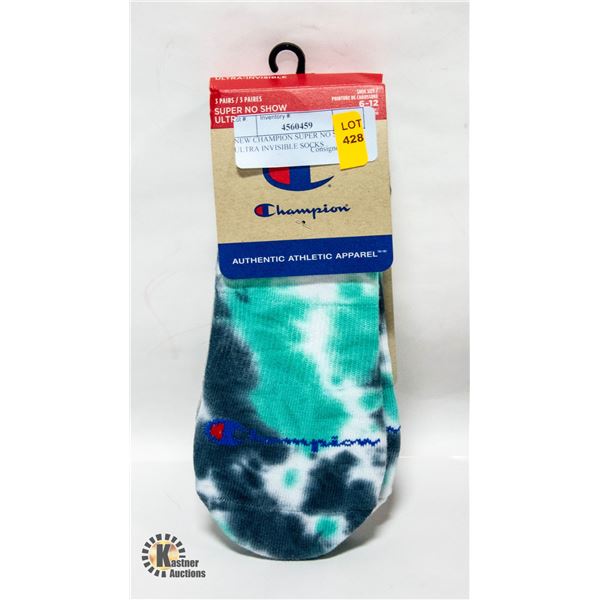 NEW CHAMPION SUPER NO SHOW ULTRA INVISIBLE SOCKS
