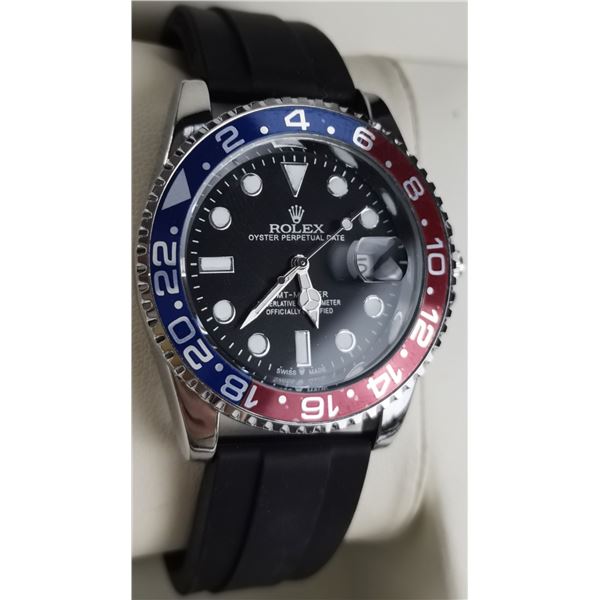 NEW REPLICA ROLEX "GMT MASTER" QUARTZ WATCH