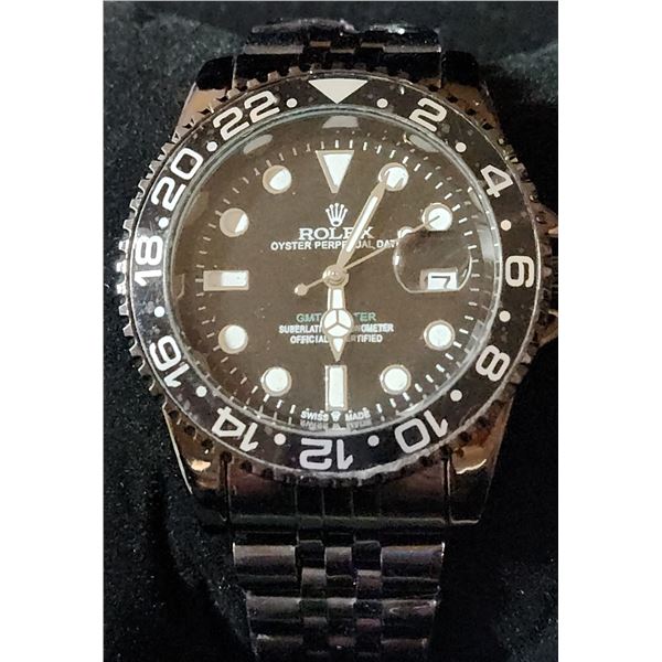NEW REPLICA ROLEX "GMT MASTER" QUARTZ WATCH