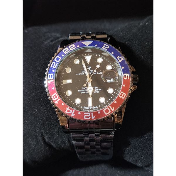 NEW REPLICA ROLEX "GMT MASTER" QUARTZ WATCH