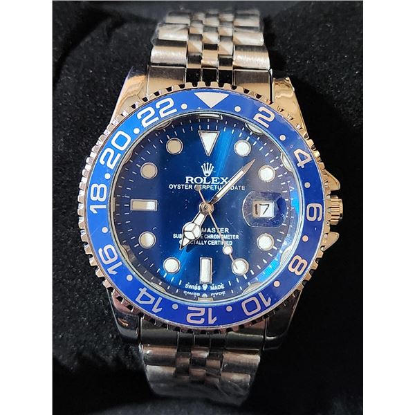 NEW REPLICA ROLEX "GMT MASTER" QUARTZ WATCH