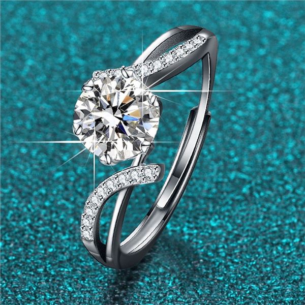 1 CT GRA CERTIFIED BRILLIANT CUT MOISSANITE 925S