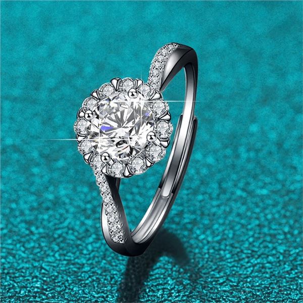 1 CT GRA CERTIFIED BRILLIANT CUT MOISSANITE 925S