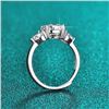 Image 3 : 3 CT BRILLIANT CUT ROUND MOISSANITE RING