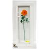 Image 1 : FLOWER PAINTED ON AN ANTIQUE WINDOW 34" H X 14"W