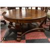 Image 1 : ROUND SOLID WOOD COFFEE TABLE H-20" DIAMETER-42"