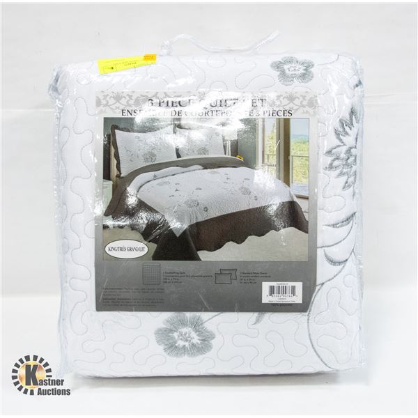 NEW KING 3 PIECE QUILT SET