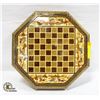Image 1 : VINTAGE MICRO MOSAIC FULL SIZE WOOD INLAID CHESS