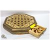 Image 2 : VINTAGE MICRO MOSAIC FULL SIZE WOOD INLAID CHESS