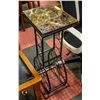 Image 1 : FAUX MARBLE TOP 11 BOTTLE WINE RACK/HOLDER H-33.5"