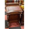 Image 1 : VINTAGE WOOD REPRODUCTION CAPTAINS DESK W. STUDDED
