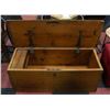 Image 2 : ANTIQUE WOOD TOY BOX STRIPED BACK TO WOOD FINISH