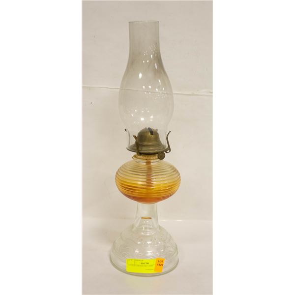 ANTIQUE BRASS OIL LAMP