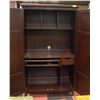 Image 2 : WOOD 2 DOOR ARMOIRE- 69" X 38" X 20"
