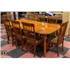 Image 1 : WOOD TABLE H-29.25" WITH 2 EXTENSION INSERTS