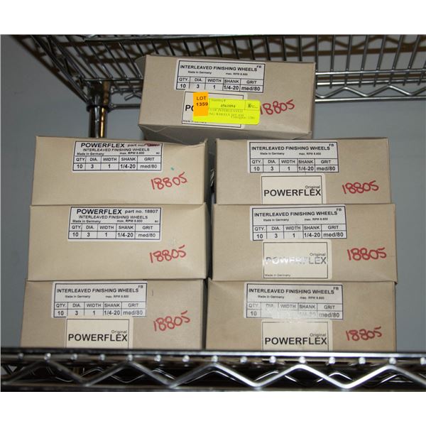 7 BOXES OF INTERLEAVED FINISHING WHEELS 10/CASE
