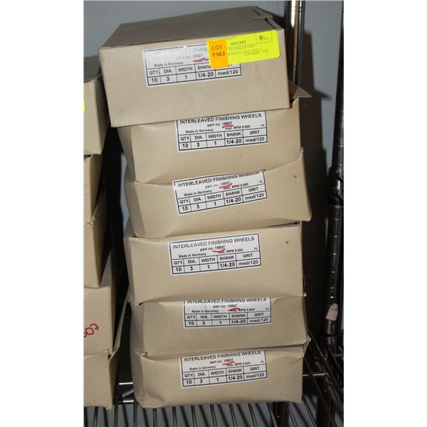 6 CASES OF INTERLEAVED FINISHING WHEELS 10/CASE 3"
