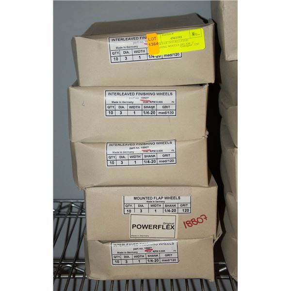 5 CASES OF INTERLEAVED FINISHING WHEELS 10/CASE 3"