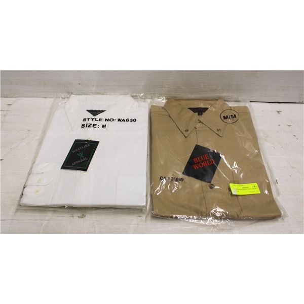 NEW MEN'S SHIRTS 1TAN 1NATURAL SIZE M
