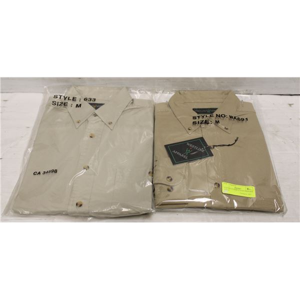 NEW MEN'S SHIRTS 1TAN 1NATURAL SIZE M