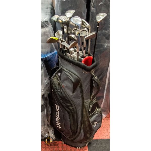 PROTEK GOLF BAG & TAYLOR MADE CLUBS