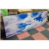 Image 1 : SKY & CLOUDS PRINT- STRETCHED CANVAS- 89" X 30"