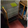 Image 1 : METAL/WOOD SHELVING UNIT, ORGANIZER