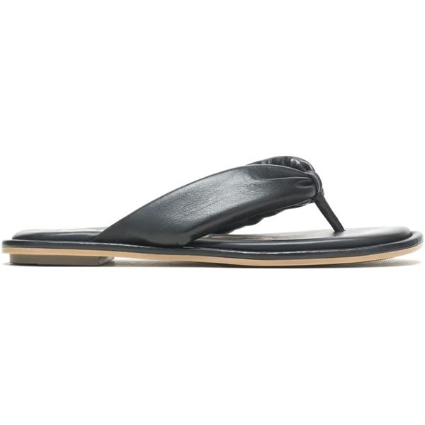 NEW HUSH PUPPIES EMILY TOEPOST BOLD BLACK LEATHER