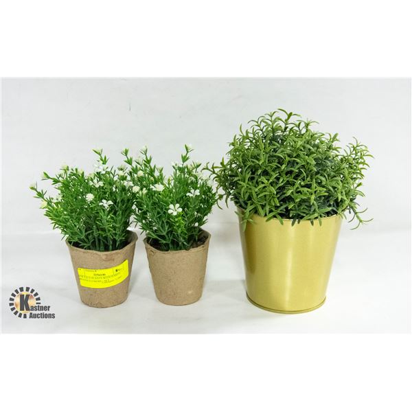 BUNDLE OF 4 FAUX POTTED PLANTS