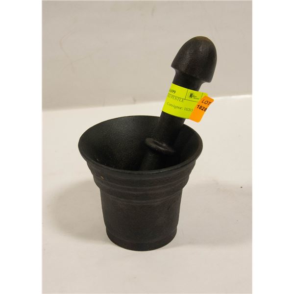 CAST MORTAR AND PESTLE