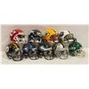 Image 1 : FLAT OF MINIATURE FOOTBALL HELMETS COLLECTABLES