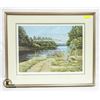 Image 1 : FRAMED 29.5" X 35.75" BRIDGE OVER WATER PRINT