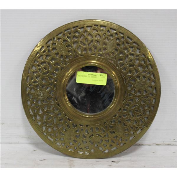 VINTAGE BRASS MIRROR
