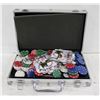 Image 1 : POKER CHIPS IN METAL CASE