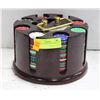 Image 1 : POKER SET IN ROTATING HOLDER