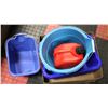 Image 1 : PLASTIC PAILS/BUCKETS- LOT OF 4 ASST.