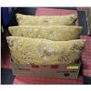 Image 1 : DECORATIVE "GOLD" TONE THROW PILLOWS- SET OF 3
