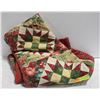 Image 1 : FULL SIZE STAR PATCHWORK QUILT HANDMADE-ESTATE