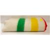 Image 1 : VINTAGE HUDSON BAY PRINT BLANKET PILLED-ESTATE