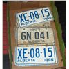 Image 1 : LOT OF WHITE & BLUE ALBERTA LICENCE PLATES