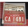 Image 1 : LOT OF ASSORTED VINTAGE ALBERTA LICENCE PLATES